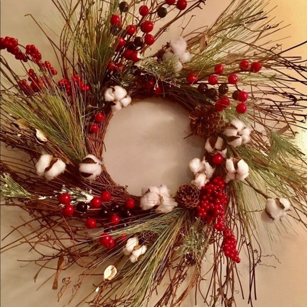 New Christmas Winter Farmhouse Twiggy Wreath
